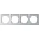Gira 109425 afdekraam 4-voudig horizontaal tekstkader E2 aluminium mat