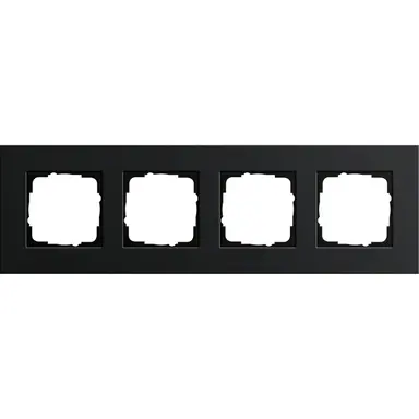 Gira 0214126 afdekraam 4-voudig Esprit aluminium zwart