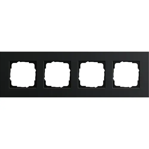 Gira 0214126 afdekraam 4-voudig Esprit aluminium zwart
