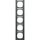 Gira 111523 afdekraam 5-voudig verticaal tekstkader E2 antraciet mat