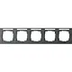 Gira 109523 afdekraam 5-voudig horizontaal tekstkader E2 antraciet mat