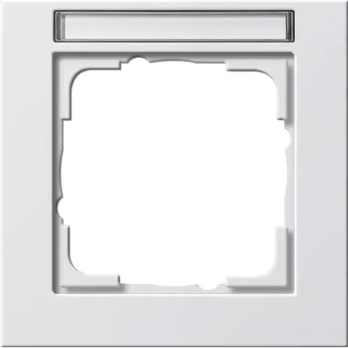 Gira 109129 afdekraam 1-voudig tekstkader E2 wit glans