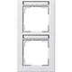 Gira 110229 afdekraam 2-voudig verticaal tekstkader E2 wit glans