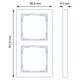 Gira 110229 afdekraam 2-voudig verticaal tekstkader E2 wit glans