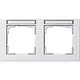 Gira 109222 afdekraam 2-voudig horizontaal tekstkader E2 wit mat