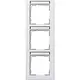 Gira 110329 afdekraam 3-voudig verticaal tekstkader E2 wit glans