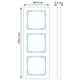 Gira 110329 afdekraam 3-voudig verticaal tekstkader E2 wit glans