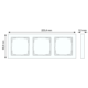 Gira 109329 afdekraam 3-voudig horizontaal tekstkader E2 wit glans