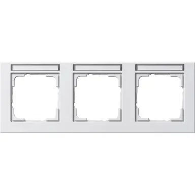 Gira 109322 afdekraam 3-voudig horizontaal tekstkader E2 wit mat