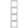 Gira 111429 afdekraam 4-voudig verticaal tekstkader E2 wit glans