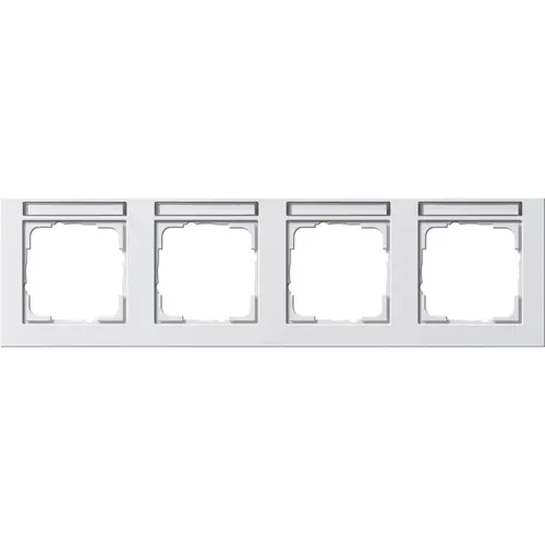 Gira 109429 afdekraam 4-voudig horizontaal tekstkader E2 wit glans