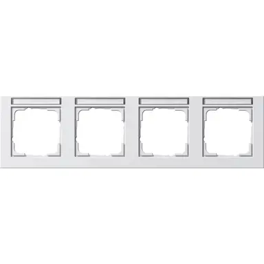 Gira 109422 afdekraam 4-voudig horizontaal tekstkader E2 wit mat