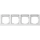 Gira 109422 afdekraam 4-voudig horizontaal tekstkader E2 wit mat