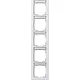 Gira 111529 afdekraam 5-voudig verticaal tekstkader E2 wit glans