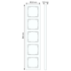 Gira 111529 afdekraam 5-voudig verticaal tekstkader E2 wit glans