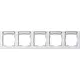 Gira 109522 afdekraam 5-voudig horizontaal tekstkader E2 wit mat