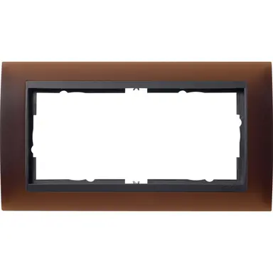 Gira 100213 afdekraam 2-voudig Event Opaque donkerbruin mat/antraciet mat