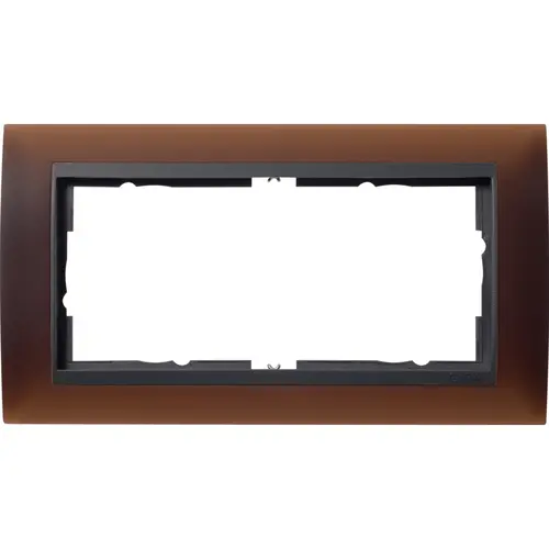 Gira 100213 afdekraam 2-voudig Event Opaque donkerbruin mat/antraciet mat