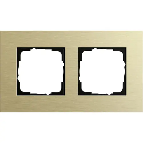 Gira 0212217 afdekraam 2-voudig Esprit aluminium lichtgoud