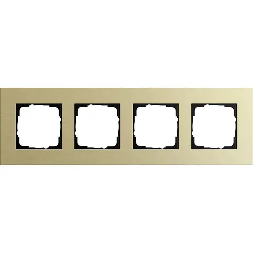 Gira 0214217 afdekraam 4-voudig Esprit aluminium lichtgoud