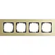 Gira 0214217 afdekraam 4-voudig Esprit aluminium lichtgoud