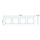 Gira 0214217 afdekraam 4-voudig Esprit aluminium lichtgoud