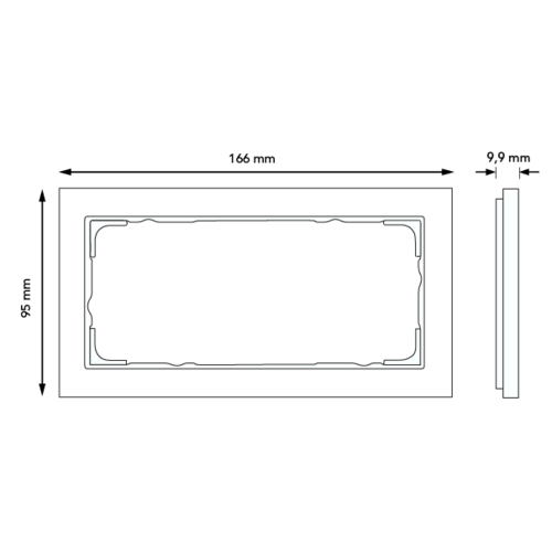 Gira 1002217 afdekraam 2-voudig Esprit aluminium lichtgoud