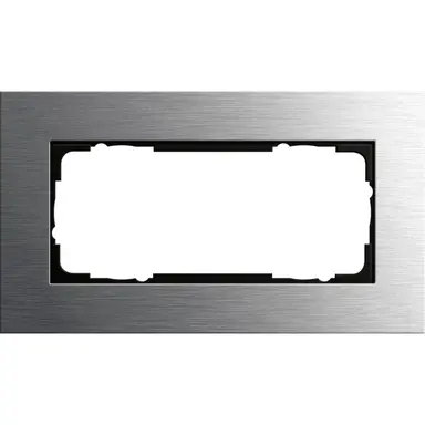 Gira 1002219 afdekraam 2-voudig zonder middenstijl Esprit edelstaal