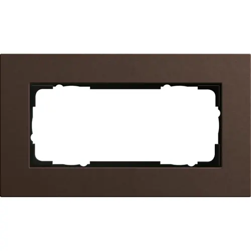 Gira 1002223 afdekraam 2-voudig Esprit linoleum-multiplex donkerbruin