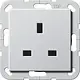 Gira 277626 wandcontactdoos British Standard verhoogde aanraakbeveiliging 13/250v Systeem 55