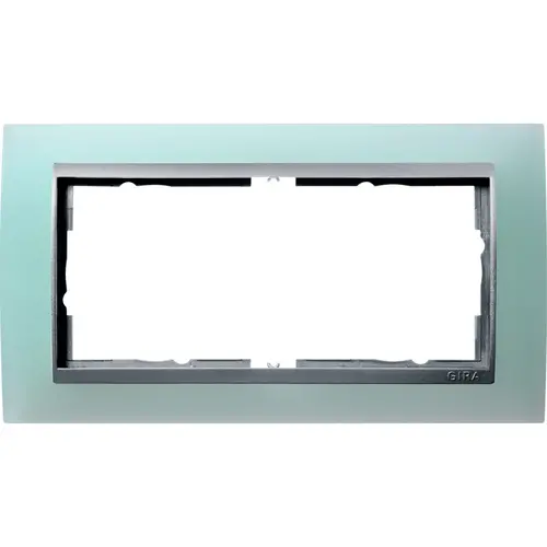 Gira 100251 afdekraam 2-voudig Event Opaque mint mat/aluminium mat