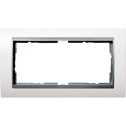 Gira 100271 afdekraam 2-voudig Event wit mat/aluminium mat