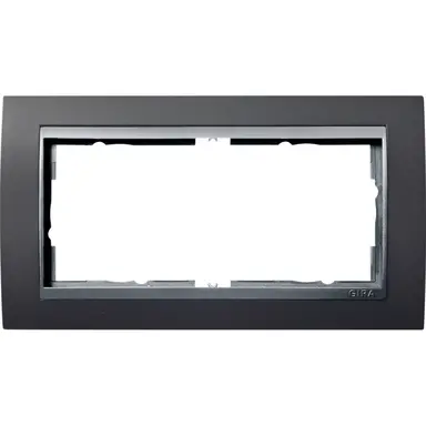 Gira 100281 afdekraam 2-voudig Event antraciet mat/aluminium mat