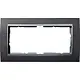 Gira 100281 afdekraam 2-voudig Event antraciet mat/aluminium mat