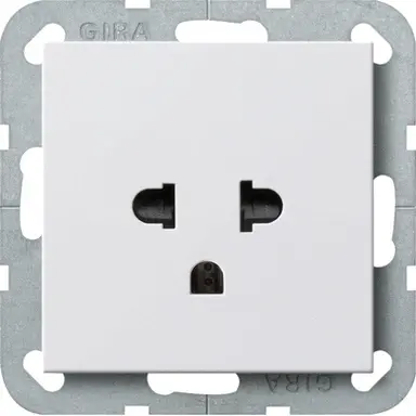 Gira 284027 wandcontactdoos EURO-US Systeem 55 wit mat