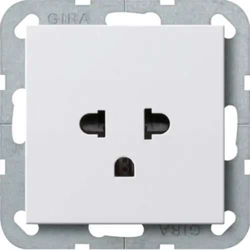 Gira 284027 wandcontactdoos EURO-US Systeem 55 wit mat