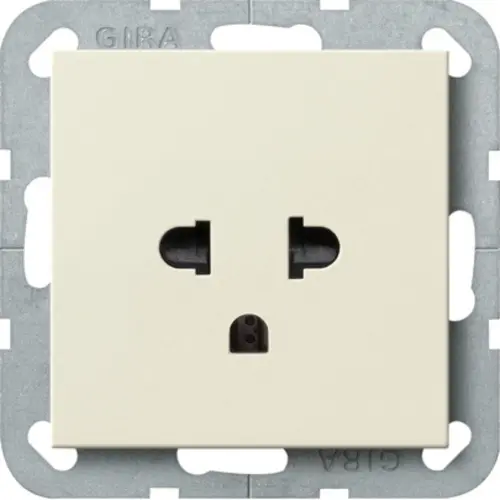 Gira 284001 wandcontactdoos EURO-US Systeem 55 creme glans