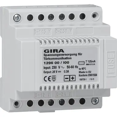 Gira 129600 voeding 24V 300 mA DIN-rail