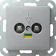 Gira 040526 wandcontactdoos 2-voudig potvereff Systeem 55