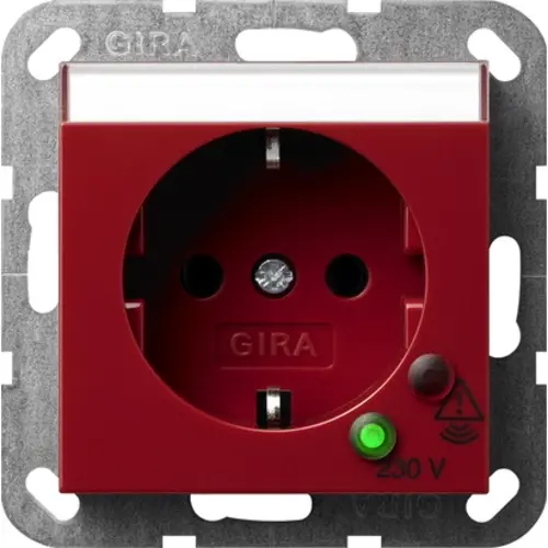 Gira 045102 wandcontactdoos randaarde osb rood gl Systeem 55