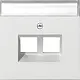 Gira 2640112 inzplaat 2x MJ 30 graden F100 wit glans