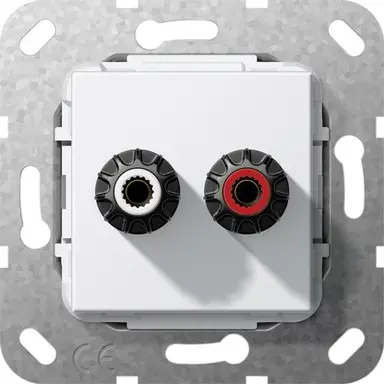 Gira 566603 basiselement WBT-0708 Cu nextgen kabelschoen/soldeeraansluiting wit glans