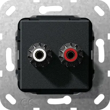 Gira 566610 basiselement WBT-0708 Cu nextgen kabelschoen/soldeeraansluiting zwart mat