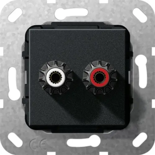 Gira 566610 basiselement WBT-0708 Cu nextgen kabelschoen/soldeeraansluiting zwart mat