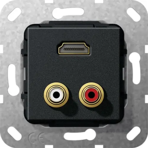 Gira 567410 aansl hdmi/chi klauwbevestiging zmt comm