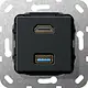Gira 567810 aansl hdmi/USB b zmt comm