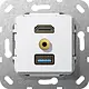 Gira 568103 aansl hdmi/USB/j comm