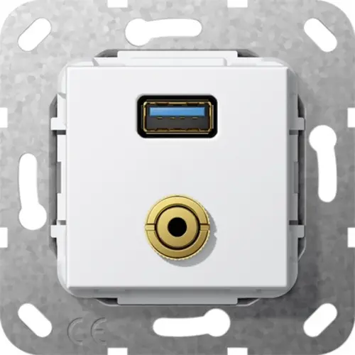 Gira 568703 aansl USB3/mj klauwbevestiging comm