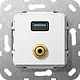 Gira 568703 aansl USB3/mj klauwbevestiging comm
