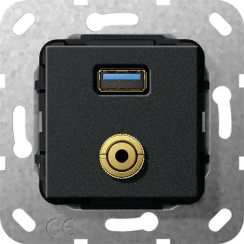 Gira 568710 aansl USB3/mj klauwbevestiging zmt comm